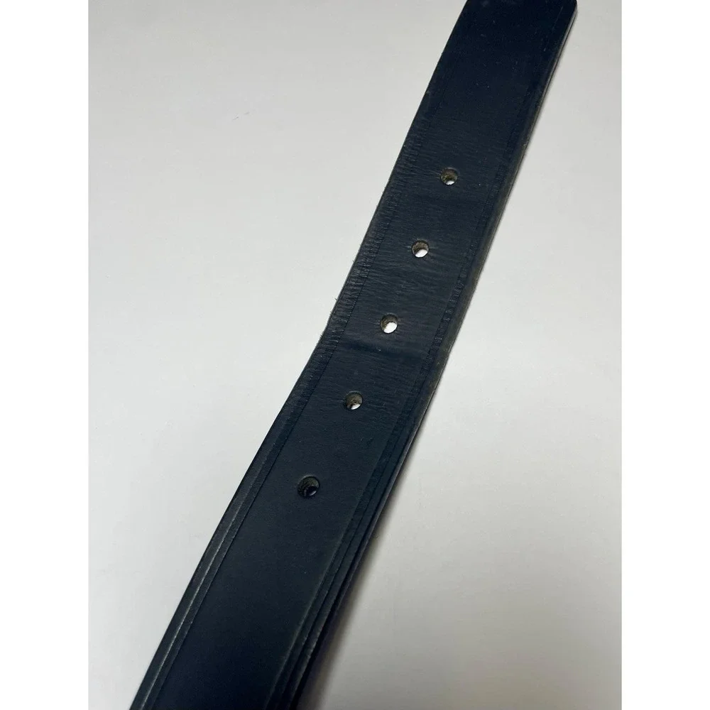 GUESS Black Leather Retro Y2K Men's Belt Made In USA Distressed